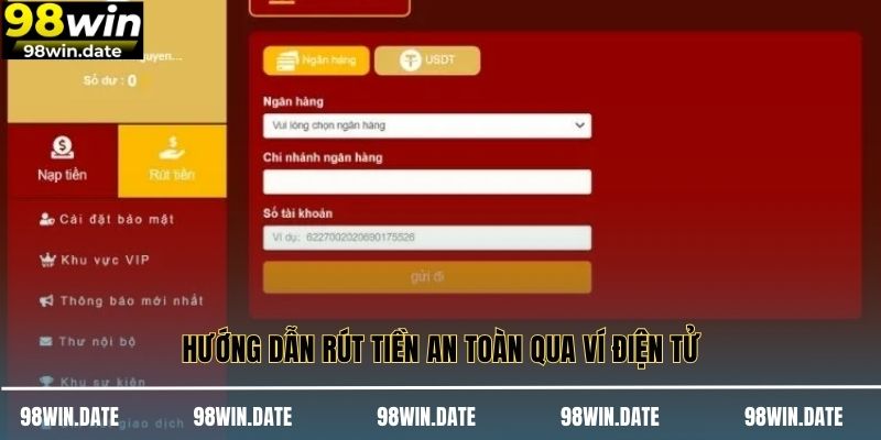 Hướng dẫn rút tiền an toàn qua ví điện tử Hướng dẫn rút tiền an toàn qua ví điện tử